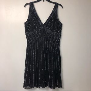 NWT Pisarro Nights Black Beaded dress size 14